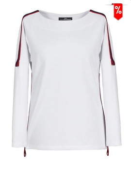 Bluza z lampasami biała 