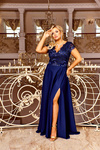 Sukienka maxi Crystal kolor navy blue marki Bosca Fashion