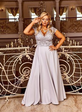 Sukienka maxi Crystal w kolorze gray marki Bosca Fashion