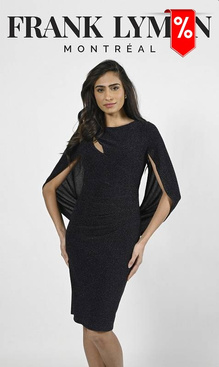 Wizytowa lureksowa sukienka w kolorze granat/czerń marki Frank Lyman