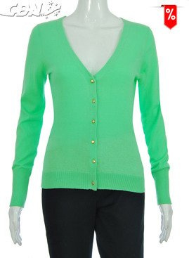 Sweter zielony zapinany na guziczki