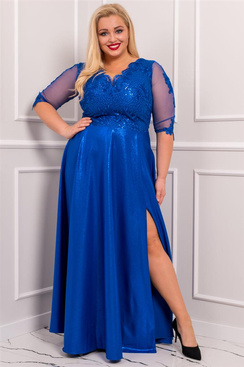 Carmen 3/4 brocate royal blue