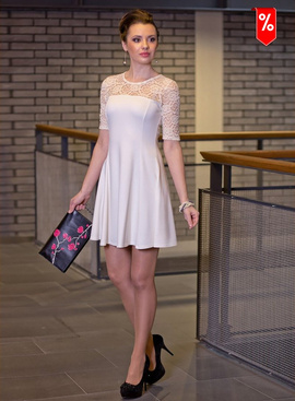 sukienka rozkloszowana z zamkiem