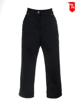 Spodnie rybaczki bawełniane kolor czarny marki tango fashion 