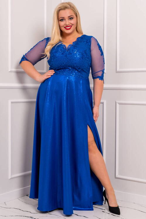 Carmen 3/4 brocate royal blue