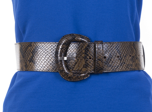 Pasek wąż w kolorze brązowym marki LuAna